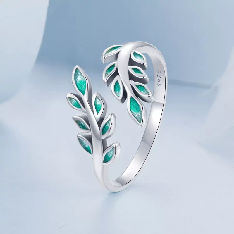(afbeelding voor) PANDORA Stijl Blad Open Ring - BSR542-E - Bekijken 2