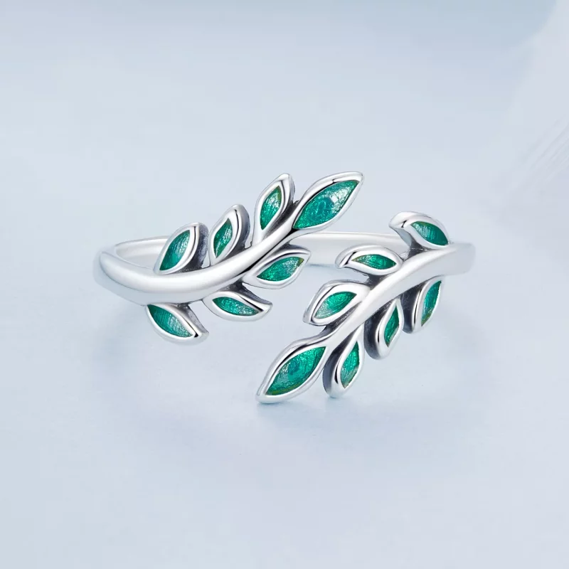 (afbeelding voor) PANDORA Stijl Blad Open Ring - BSR542-E - Bekijken 5