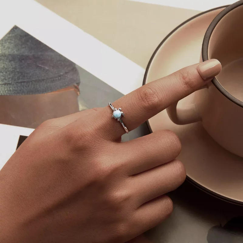(afbeelding voor) PANDORA Stijl Schildpad Open Ring - BSR553-E - Bekijken 5