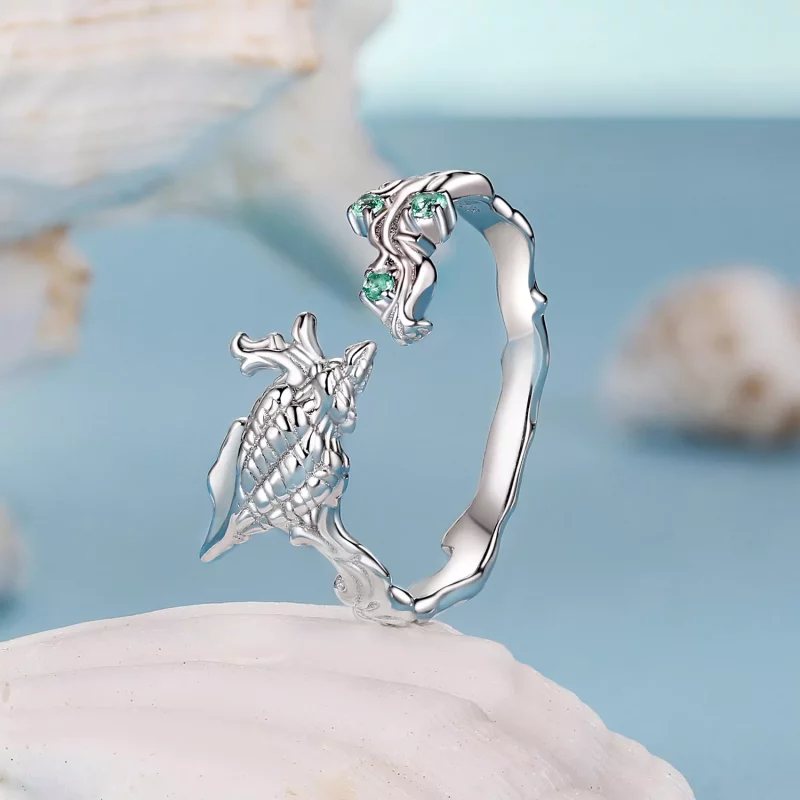 (afbeelding voor) PANDORA Stijl Conch schelp Open Ring - BSR554-E - Bekijken 2