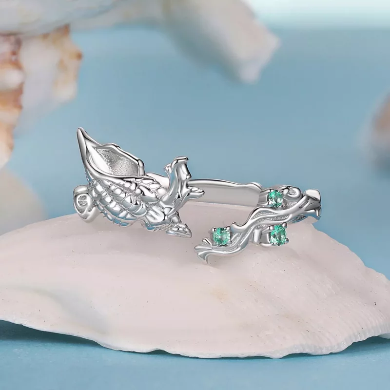 (afbeelding voor) PANDORA Stijl Conch schelp Open Ring - BSR554-E - Bekijken 3