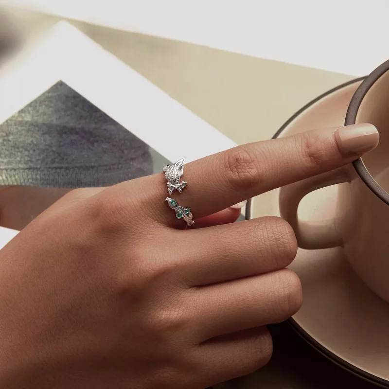 (afbeelding voor) PANDORA Stijl Conch schelp Open Ring - BSR554-E - Bekijken 5