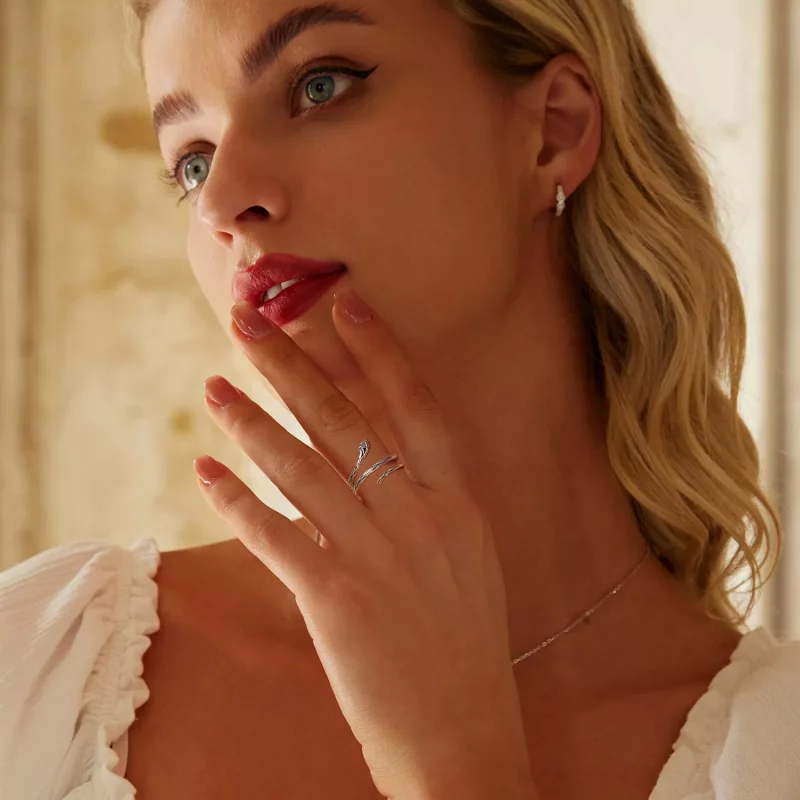 (afbeelding voor) PANDORA Stijl Slang Open Ring - BSR555-E - Bekijken 7