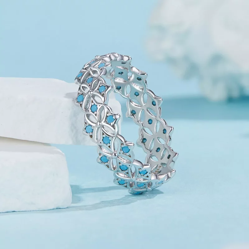 (afbeelding voor) PANDORA Stijl Turquoise Ring - BSR556 - Bekijken 2