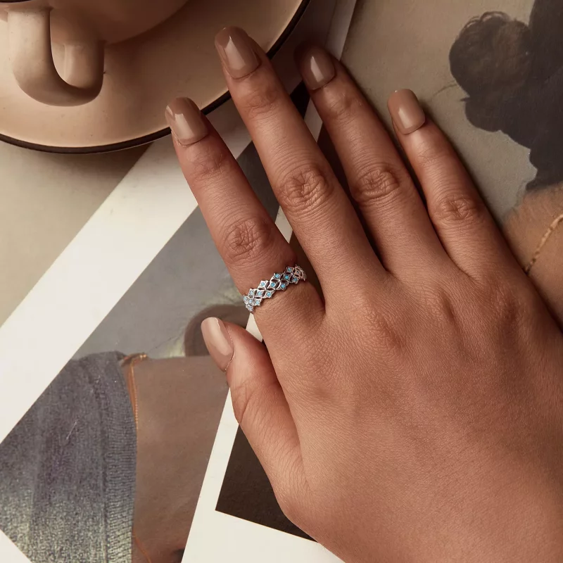 (afbeelding voor) PANDORA Stijl Turquoise Ring - BSR556 - Bekijken 4