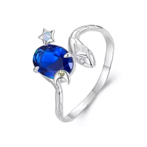 PANDORA Stijl Ster-Maan Slang Ring - BSR557 (afbeelding voor) PANDORA Stijl Ster-Maan Slang Ring - BSR557