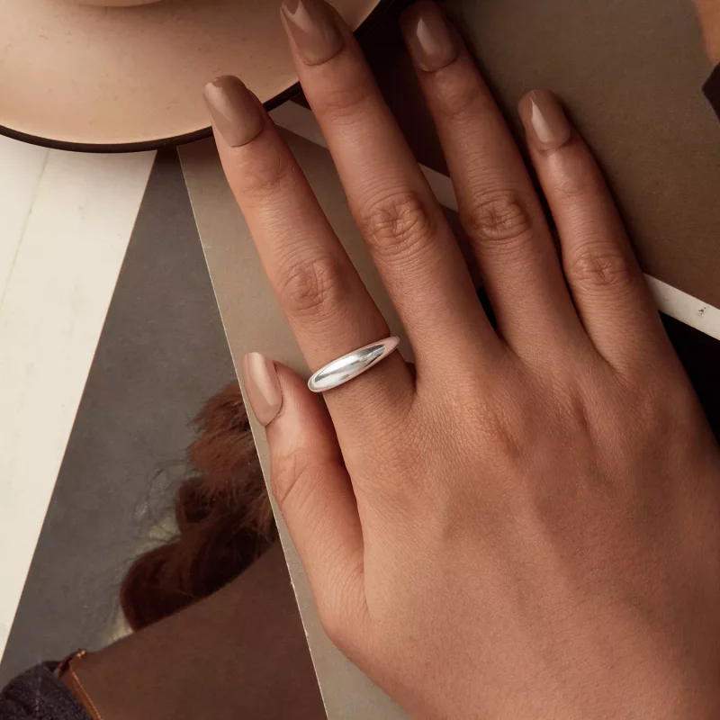 (afbeelding voor) PANDORA Stijl Gladde eenvoudige ring - BSR558 - Bekijken 4