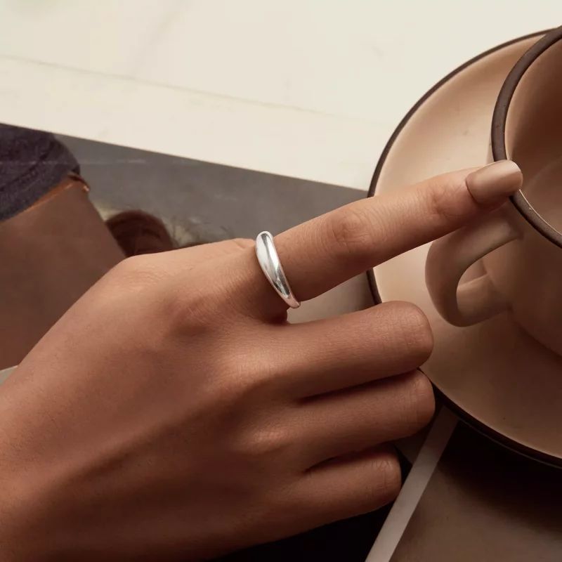 (afbeelding voor) PANDORA Stijl Gladde eenvoudige ring - BSR558 - Bekijken 5