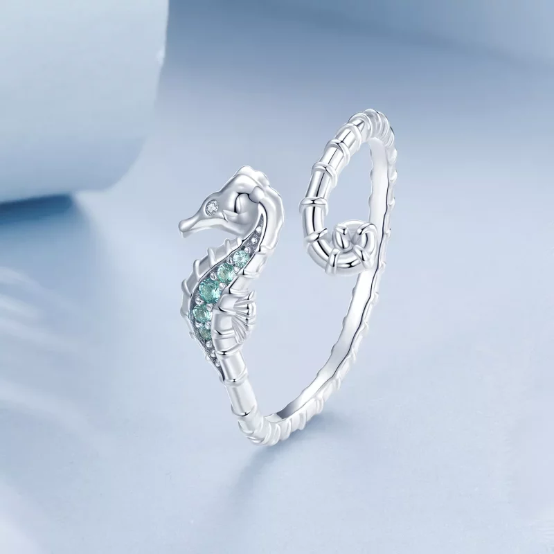 (afbeelding voor) PANDORA-stijl Zeepaardje Open Ring - BSR559-E - Bekijken 2