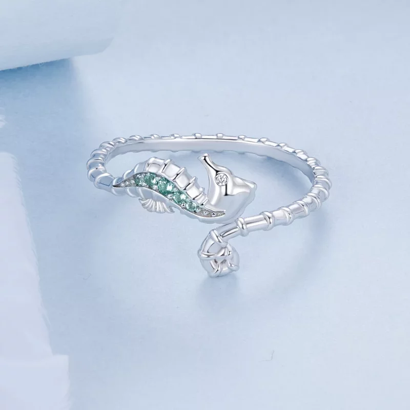 (afbeelding voor) PANDORA-stijl Zeepaardje Open Ring - BSR559-E - Bekijken 3