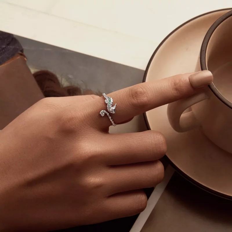 (afbeelding voor) PANDORA-stijl Zeepaardje Open Ring - BSR559-E - Bekijken 5