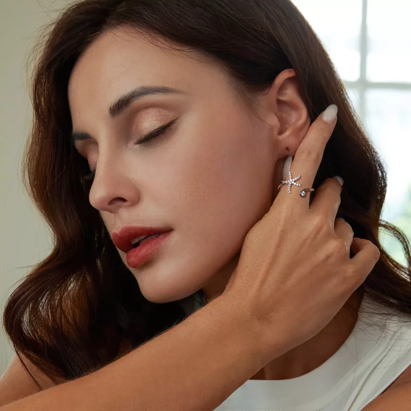 (afbeelding voor) PANDORA Stijl Zeester Open Ring - BSR560-E - Bekijken 7