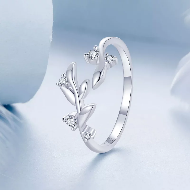 (afbeelding voor) PANDORA Stijl Blad Open Ring - BSR562-E - Bekijken 2