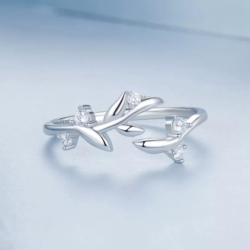 (afbeelding voor) PANDORA Stijl Blad Open Ring - BSR562-E - Bekijken 3