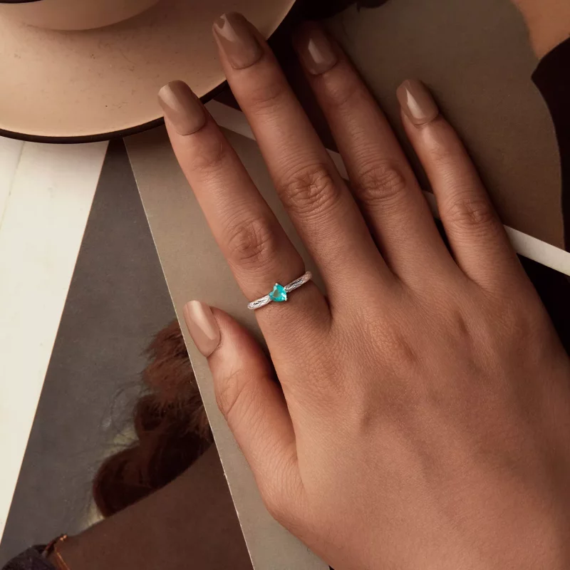 (afbeelding voor) PANDORA Stijl Hart diamantpatroon ring - BSR563 - Bekijken 4
