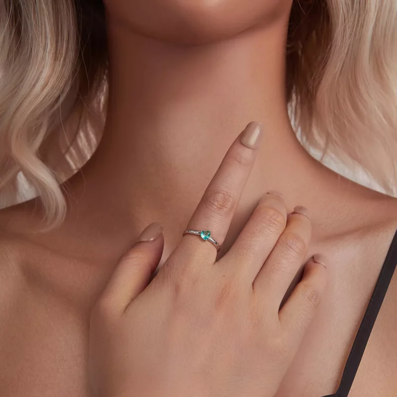 (afbeelding voor) PANDORA Stijl Hart diamantpatroon ring - BSR563 - Bekijken 6