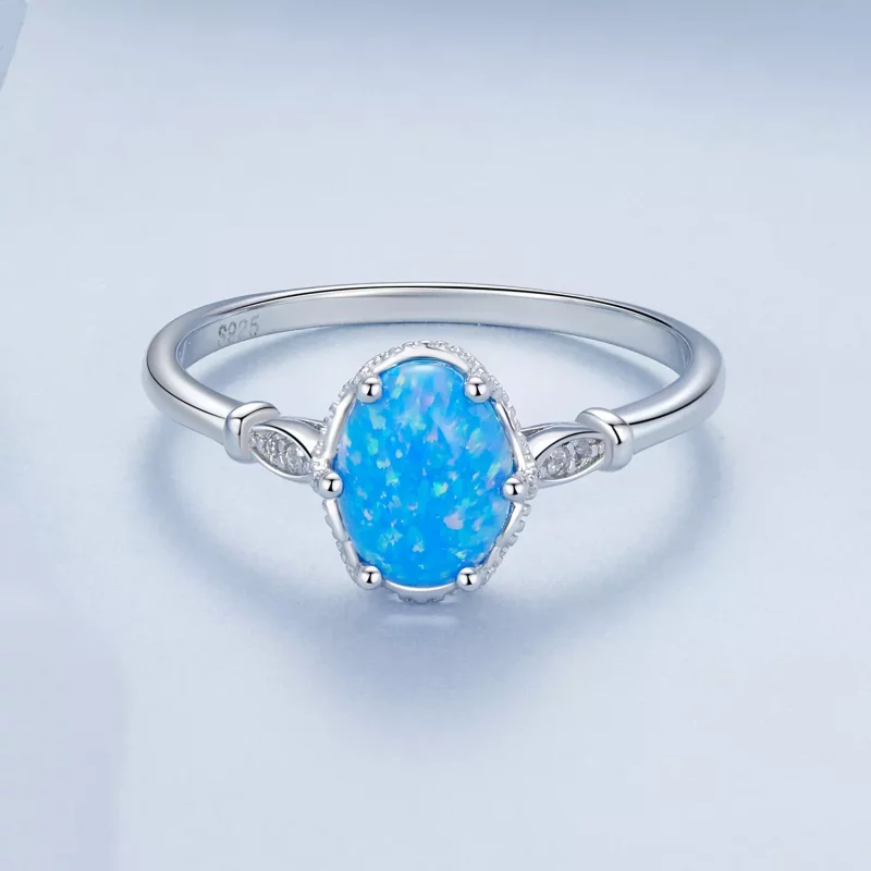 (afbeelding voor) PANDORA Stijl Kroon Blauwe Opaal Ring - BSR564 - Bekijken 3