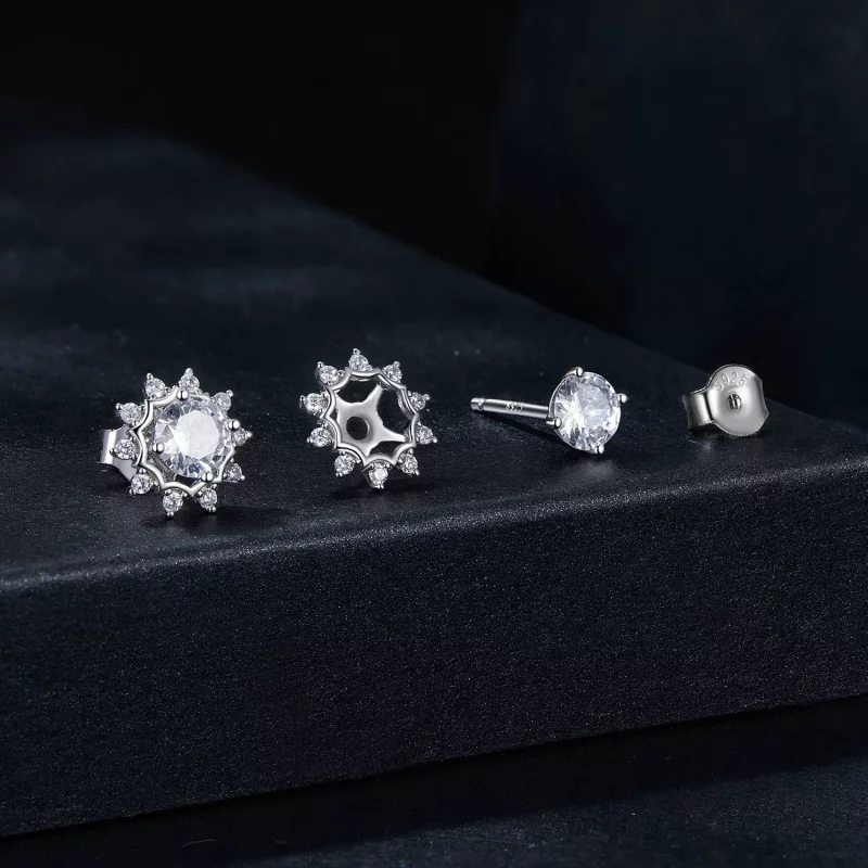 (afbeelding voor) PANDORA Stijl Briljante Schoonheid 0.5ct Moissaniet Oorbellen (Twee Certificaten - Bekijken 8
