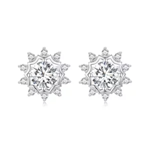 PANDORA Stijl Briljante Schoonheid 0.5ct Moissaniet Oorbellen (Twee Certificaten) - MSE048 (afbeelding voor) PANDORA Stijl Briljante Schoonheid 0.5ct Moissaniet Oorbellen (Twee Certificaten) - MSE048