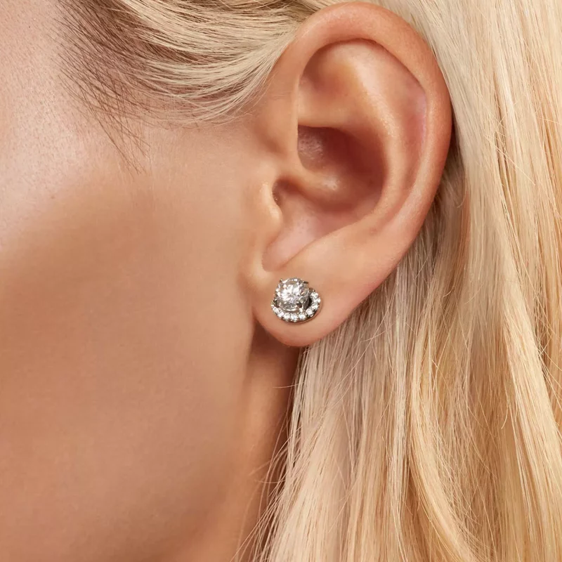 (afbeelding voor) PANDORA Stijl Sterrenhemel Moissaniet 0.5ct oorbellen (twee certificaten) - MSE0 - Bekijken 6