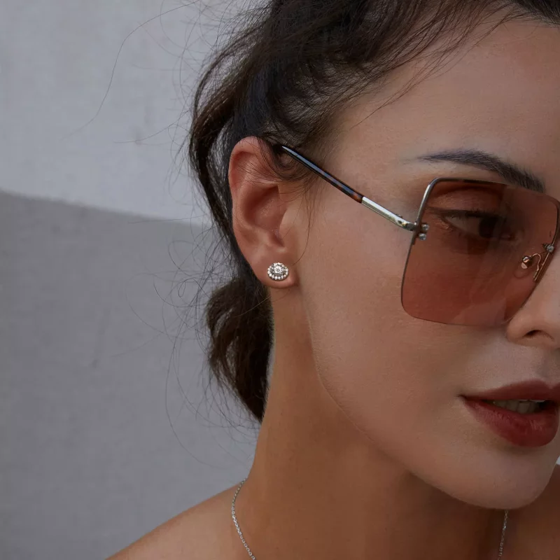 (afbeelding voor) PANDORA Stijl Sterrenhemel Moissaniet 0.5ct oorbellen (twee certificaten) - MSE0 - Bekijken 7