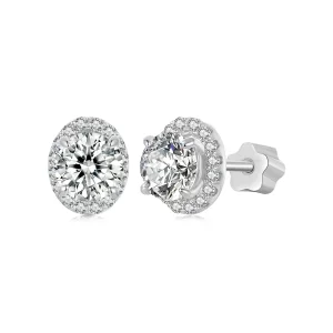 PANDORA Stijl Sterrenhemel Moissaniet 0.5ct oorbellen (twee certificaten) - MSE054 (afbeelding voor) PANDORA Stijl Sterrenhemel Moissaniet 0.5ct oorbellen (twee certificaten) - MSE054