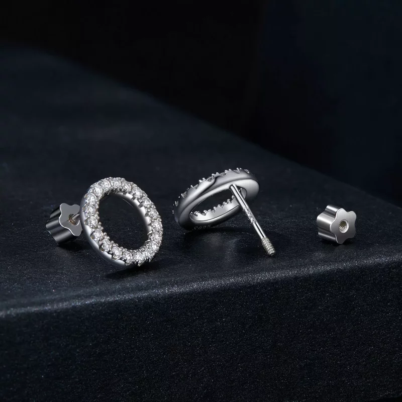 (afbeelding voor) PANDORA Stijl Sterrenacht Moissaniet 0.013ct Oorbellen (Twee Certificaten) - MSE - Bekijken 2