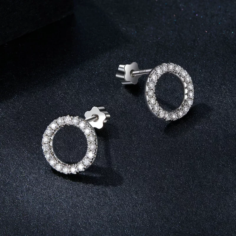 (afbeelding voor) PANDORA Stijl Sterrenacht Moissaniet 0.013ct Oorbellen (Twee Certificaten) - MSE - Bekijken 3