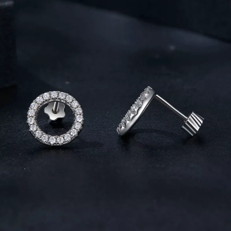 (afbeelding voor) PANDORA Stijl Sterrenacht Moissaniet 0.013ct Oorbellen (Twee Certificaten) - MSE - Bekijken 4