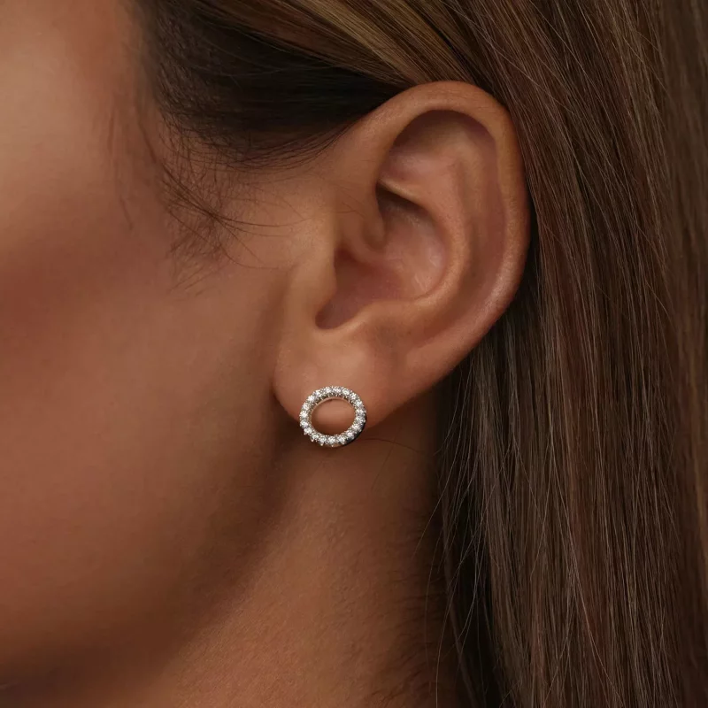 (afbeelding voor) PANDORA Stijl Sterrenacht Moissaniet 0.013ct Oorbellen (Twee Certificaten) - MSE - Bekijken 5