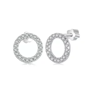 PANDORA Stijl Sterrenacht Moissaniet 0.013ct Oorbellen (Twee Certificaten) - MSE055 (afbeelding voor) PANDORA Stijl Sterrenacht Moissaniet 0.013ct Oorbellen (Twee Certificaten) - MSE055
