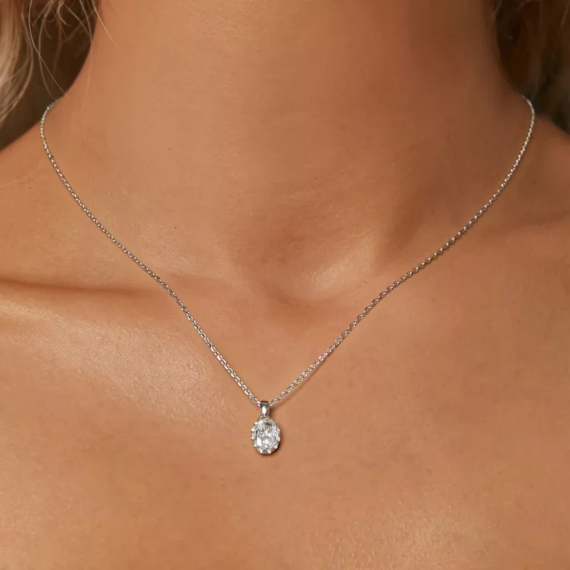 (afbeelding voor) PANDORA Stijl Briljante Schoonheid 1ct Moissanite Ketting (met één certificaat) - Bekijken 5