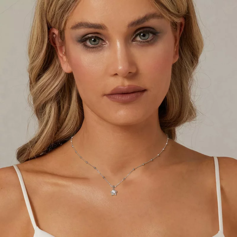 (afbeelding voor) PANDORA Style Starlight 0.5ct ketting (met één certificaat) - MSN036 - Bekijken 6