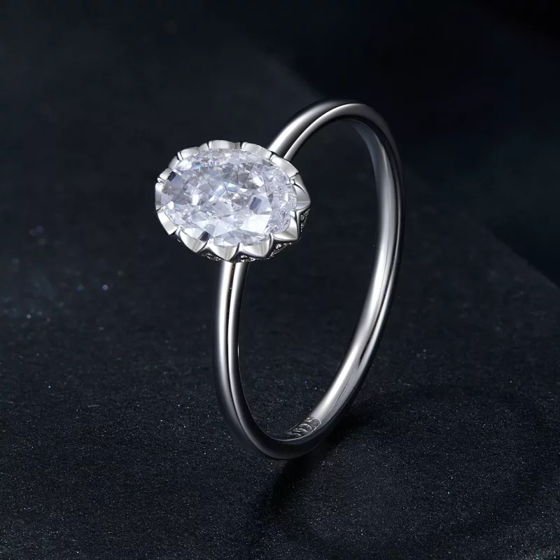(afbeelding voor) PANDORA Stijl Briljante Schoonheid 1ct Moissanite Ring (met één certificaat) - M - Bekijken 2