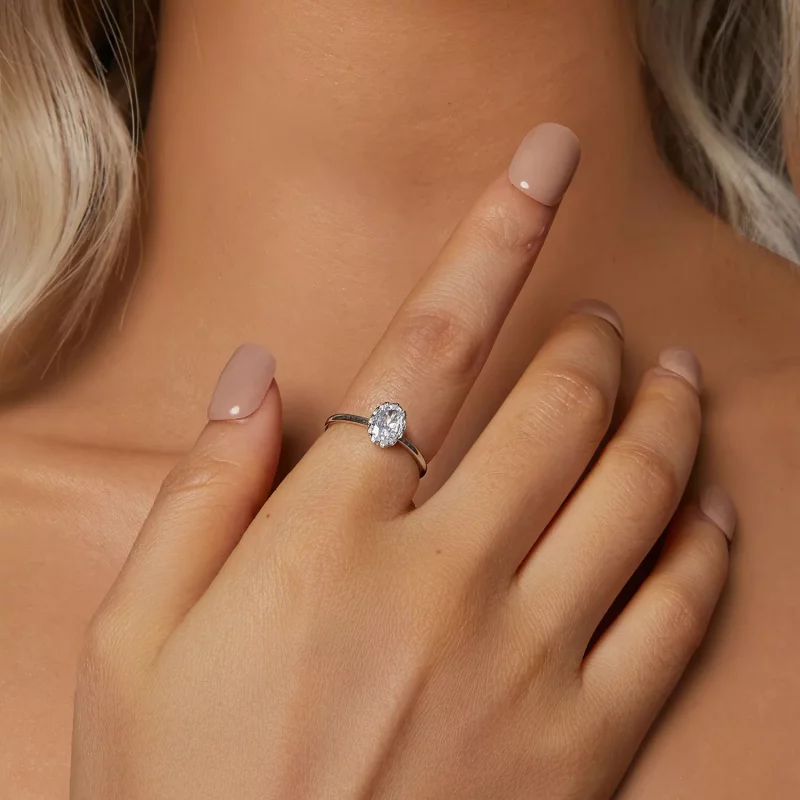 (afbeelding voor) PANDORA Stijl Briljante Schoonheid 1ct Moissanite Ring (met één certificaat) - M - Bekijken 5