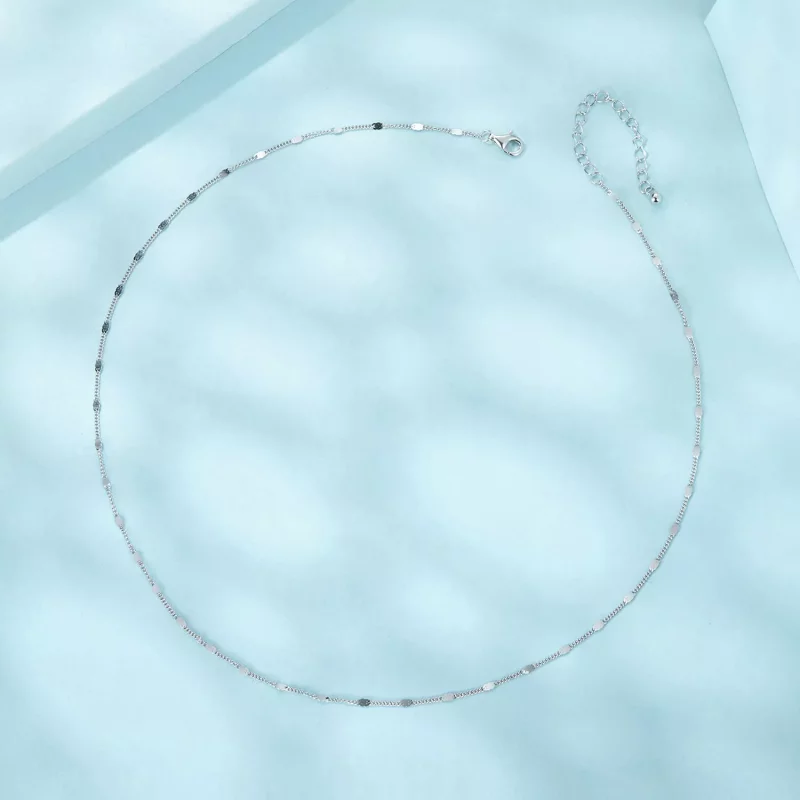 (afbeelding voor) PANDORA Stijl Exquisite schitterende basisketting - SCA030 - Bekijken 3