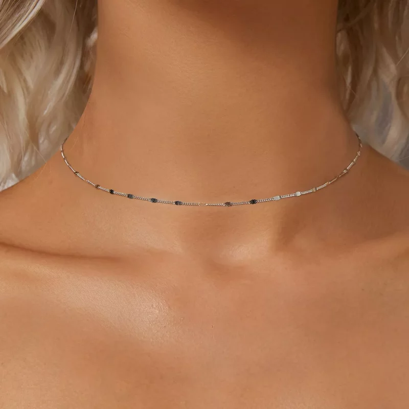 (afbeelding voor) PANDORA Stijl Exquisite schitterende basisketting - SCA030 - Bekijken 5