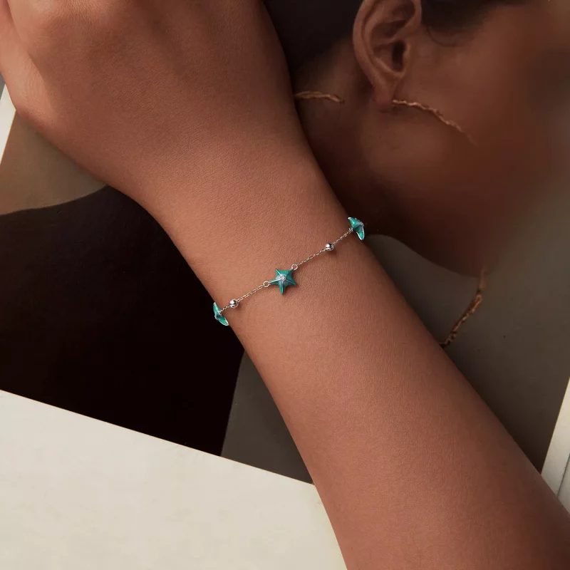 (afbeelding voor) PANDORA Stijl Zeester Turquoise Armband - SCB276 - Bekijken 4