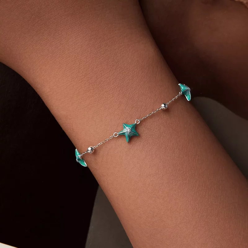 (afbeelding voor) PANDORA Stijl Zeester Turquoise Armband - SCB276 - Bekijken 7