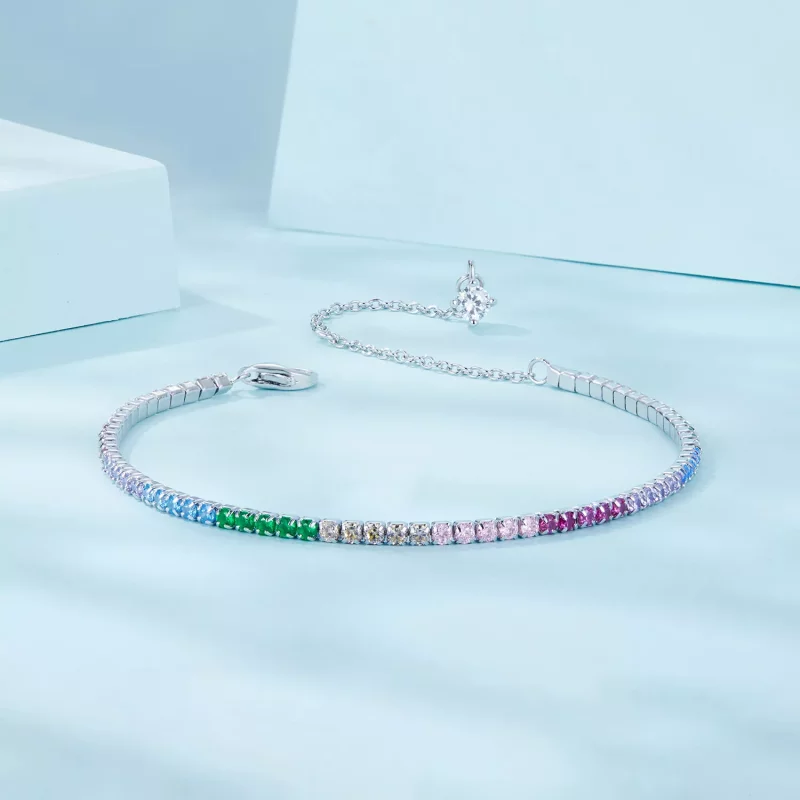 (afbeelding voor) PANDORA-stijl Regenboog Armband - SCB277 - Bekijken 3