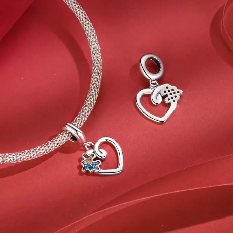 (afbeelding voor) PANDORA Stijl Hart puzzel hanger - SCC2774 - Bekijken 6