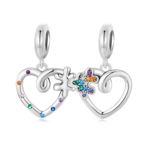 (afbeelding voor) PANDORA Stijl Hart puzzel hanger - SCC2774