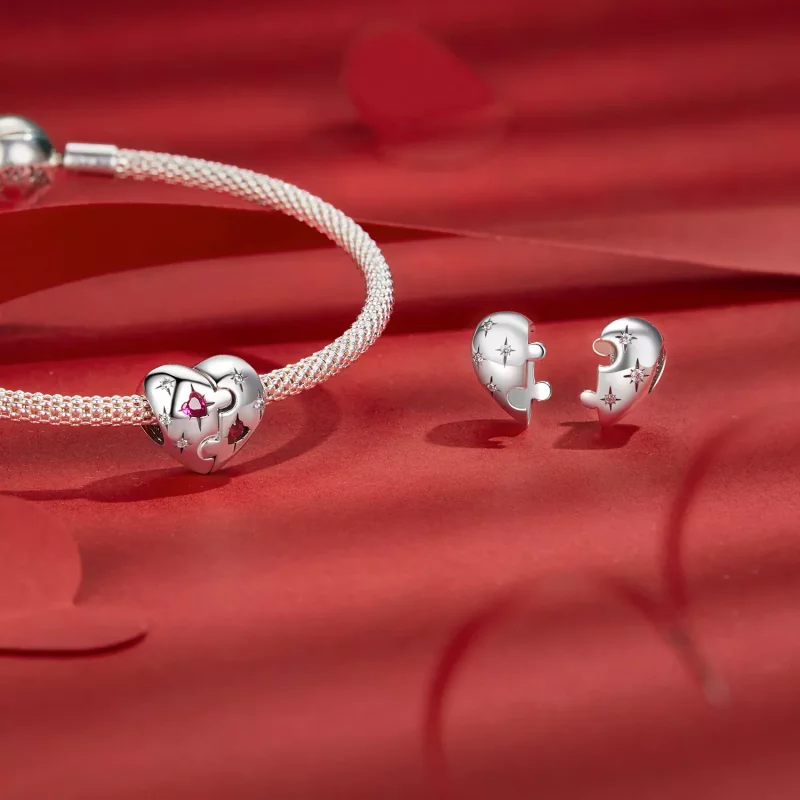 (afbeelding voor) PANDORA Stijl Jigsaw hart charm - SCC2775 - Bekijken 4