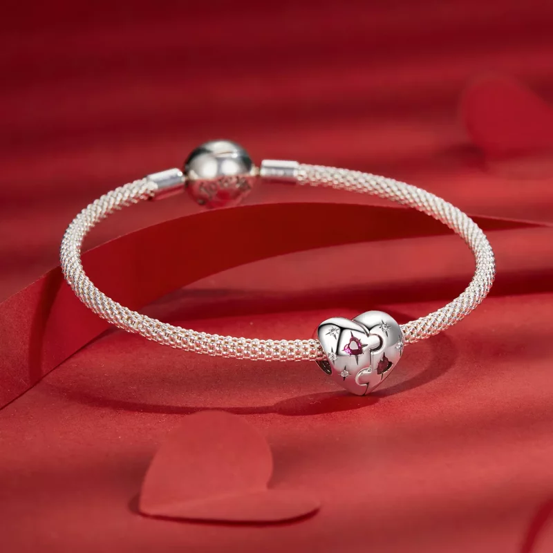 (afbeelding voor) PANDORA Stijl Jigsaw hart charm - SCC2775 - Bekijken 5