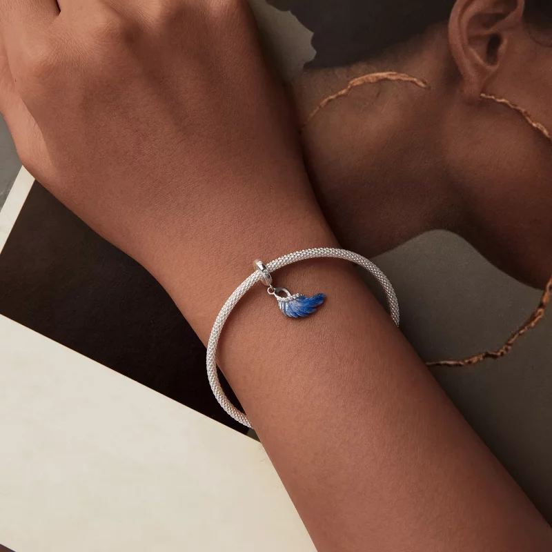 (afbeelding voor) PANDORA Stijl Blauwe Vleugels Dubbele Hanger - SCC2781 - Bekijken 3