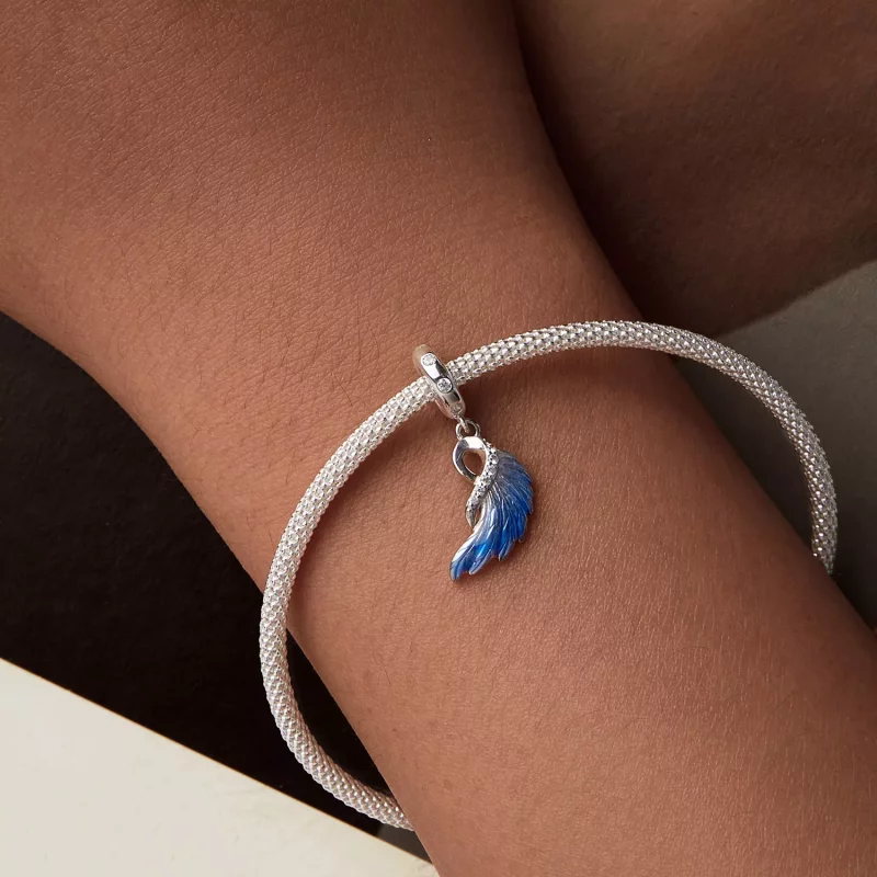 (afbeelding voor) PANDORA Stijl Blauwe Vleugels Dubbele Hanger - SCC2781 - Bekijken 5