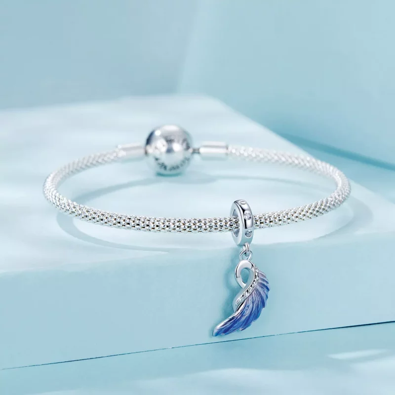 (afbeelding voor) PANDORA Stijl Blauwe Vleugels Dubbele Hanger - SCC2781 - Bekijken 12