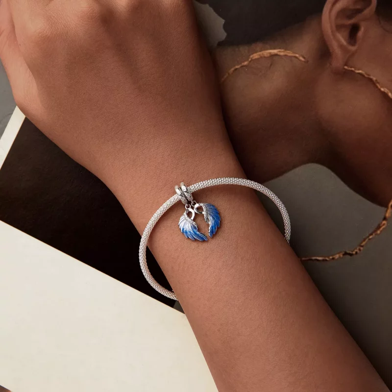 (afbeelding voor) PANDORA Stijl Blauwe Vleugels Dubbele Hanger - SCC2781 - Bekijken 13