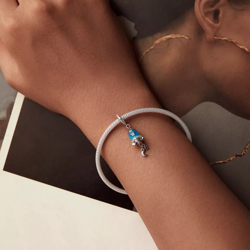 (afbeelding voor) PANDORA Stijl Ster Maan Raket Pendant - SCC2788 - Bekijken 5