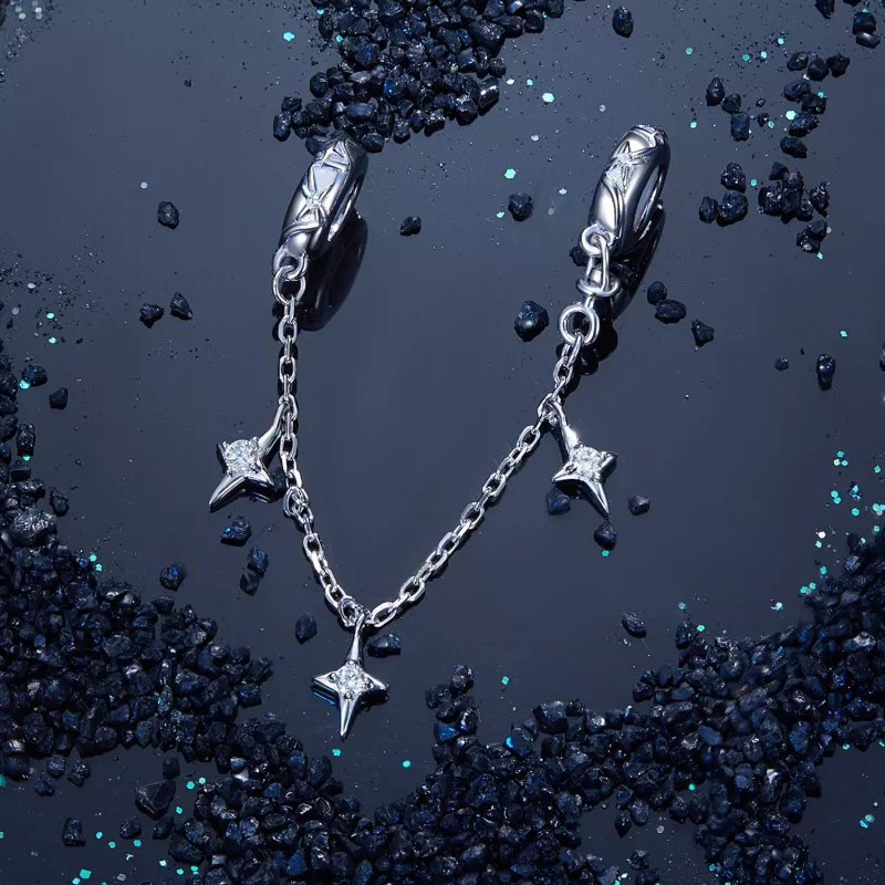 (afbeelding voor) PANDORA-stijl Starburst-veiligheidsketting - SCC2789 - Bekijken 3